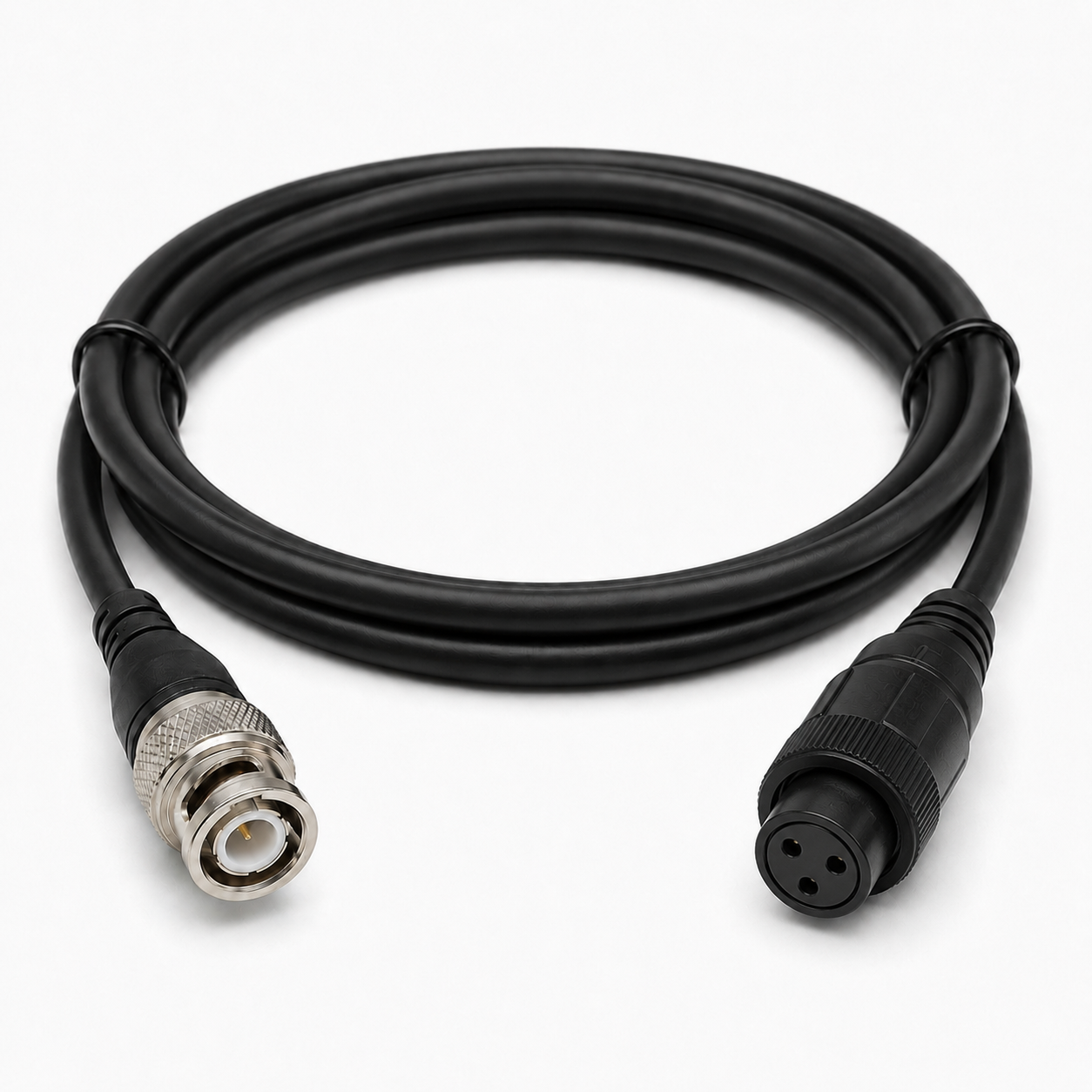 3-Pin MIL Female to BNC sensor cable.